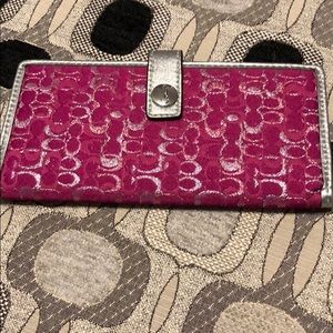 Coach checkbook wallet